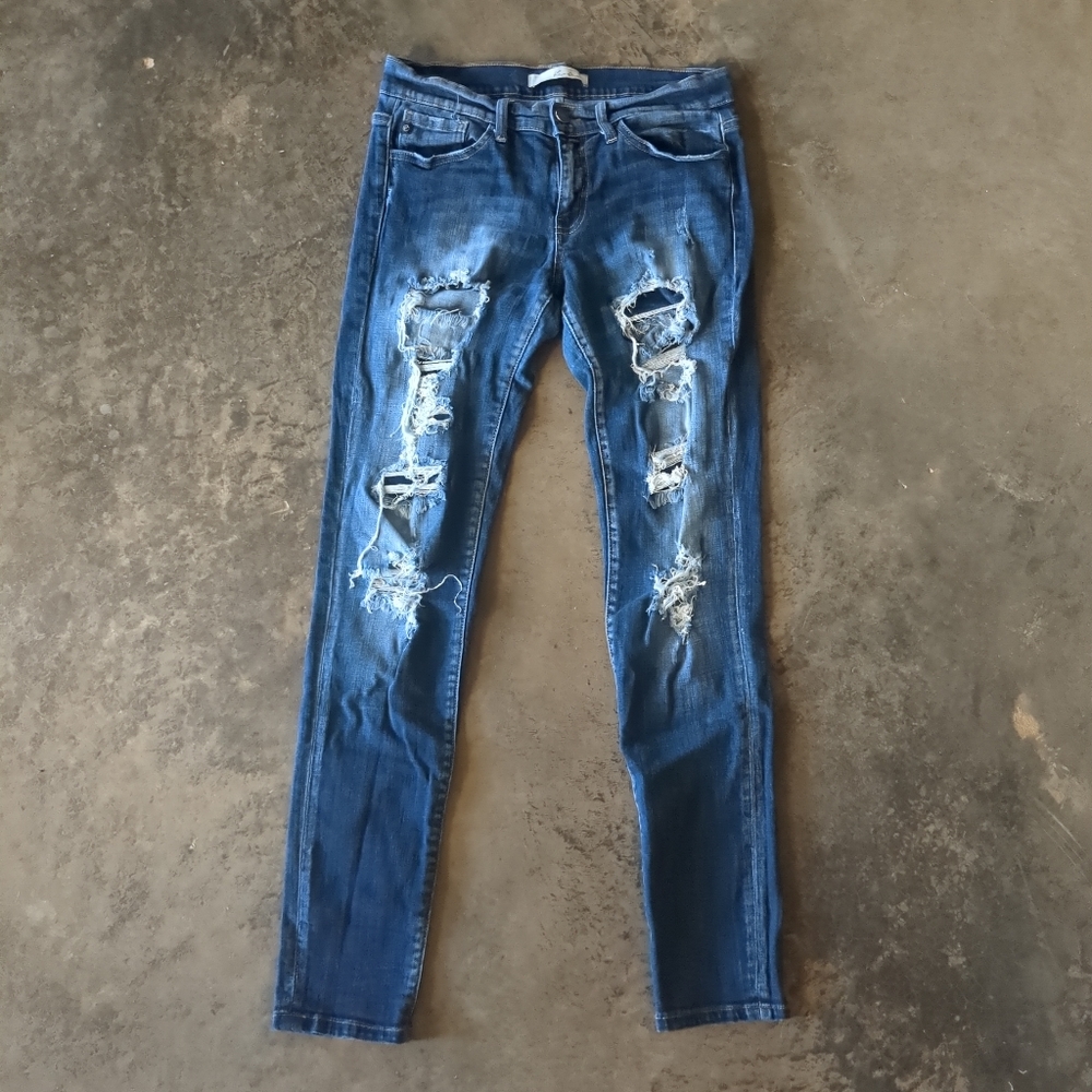 KanCan Distressed Slim Straight Jeans 28